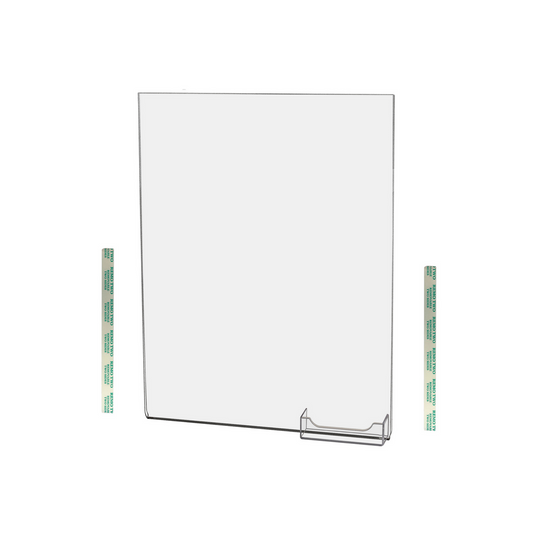 8.5"W x 11"H Wall Sign Holder with Business Card Pocket and Tape