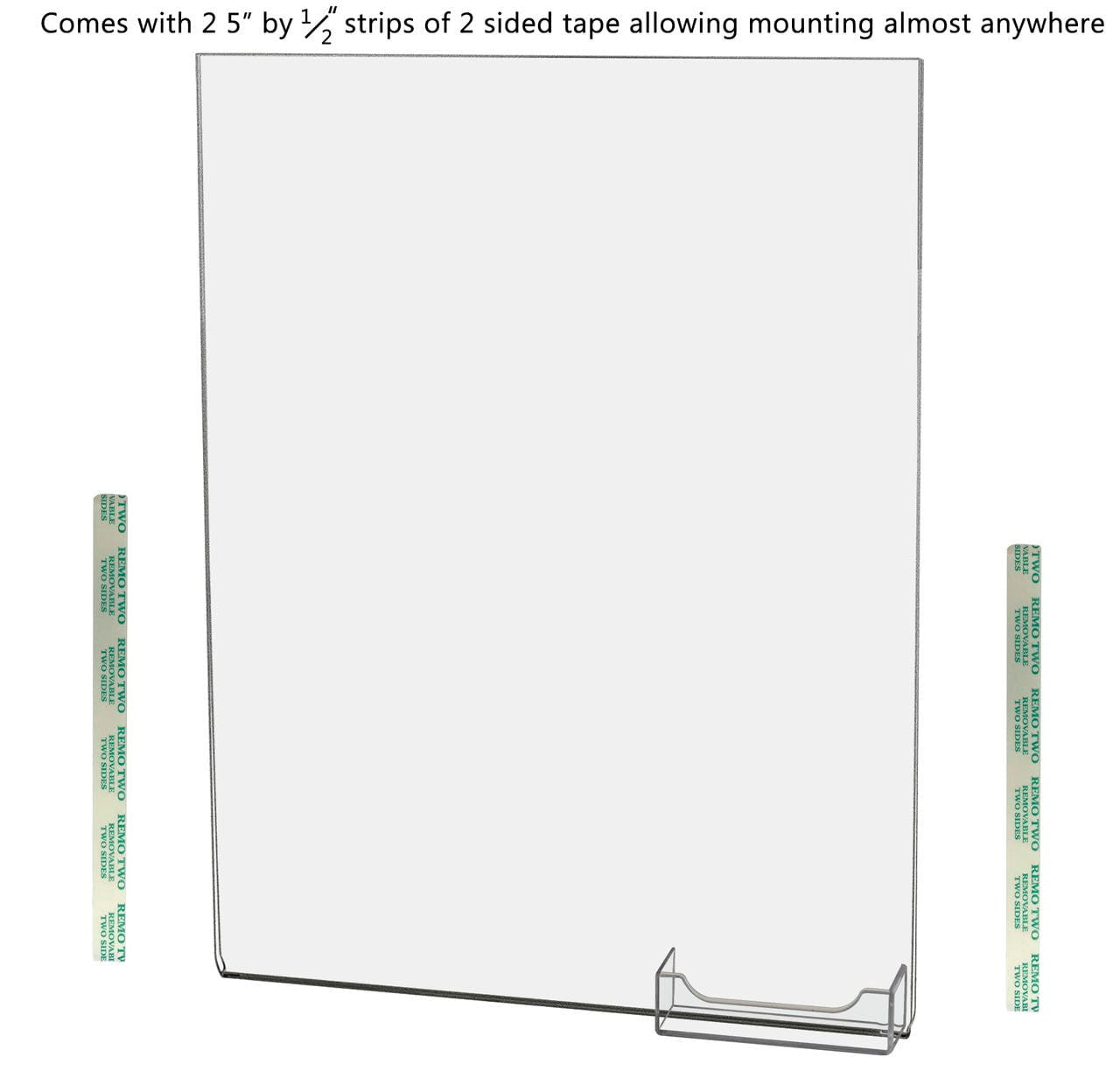 8.5"W x 11"H Wall Sign Holder with Business Card Pocket and Tape