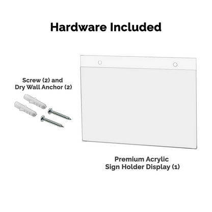 8.5"W x 5.5"H Wall Sign Holder with Hanging Hardware