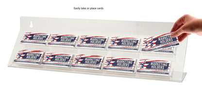 Business Card Holder 10 Pocket Wall Mount or Freestanding
