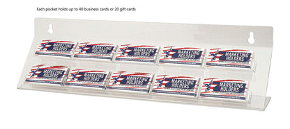 Business Card Holder 10 Pocket Wall Mount or Freestanding