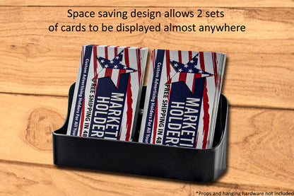 2 Pocket Wall Mount Vertical Business Card Holder