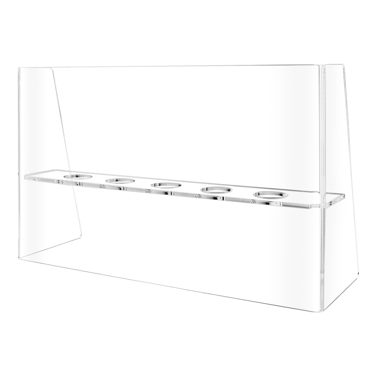 Ice Cream Cone Holder 5 Slot Dessert Display with Sneeze Guard