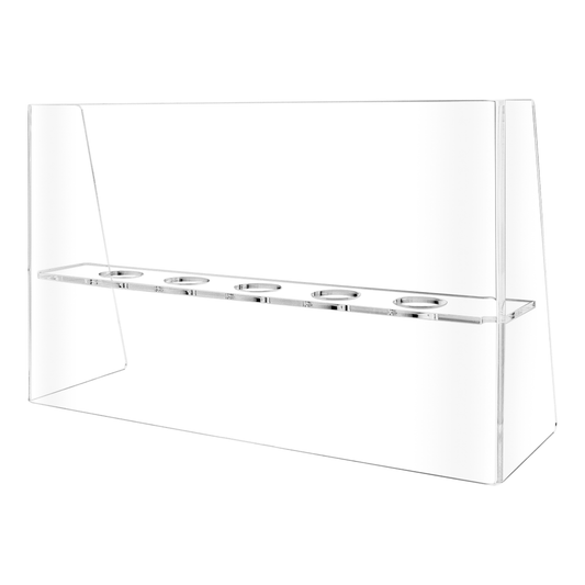 Ice Cream Cone Holder 5 Slot Dessert Display with Sneeze Guard