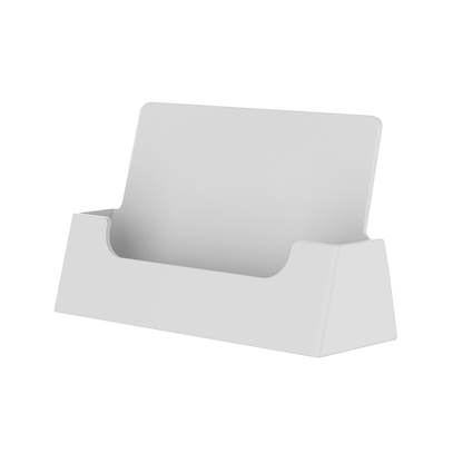 Business Card Holder White Pocket Plastic Horizontal Countertop