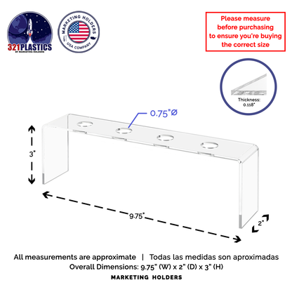 Wine Bottle Stopper 4 Slot Display Riser Tabletop Bar Essentials
