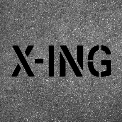 X-ING Stencil 12" Letters for Crosswalks and Driveways