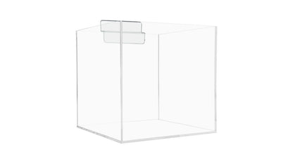 4"W Slatwall Retail Bin Clear Acrylic Merchandise Storage Box