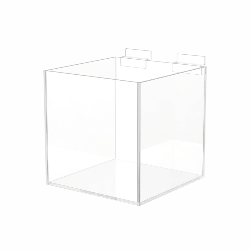 8"W Slatwall Retail Bin Clear Acrylic Merchandise Storage Box
