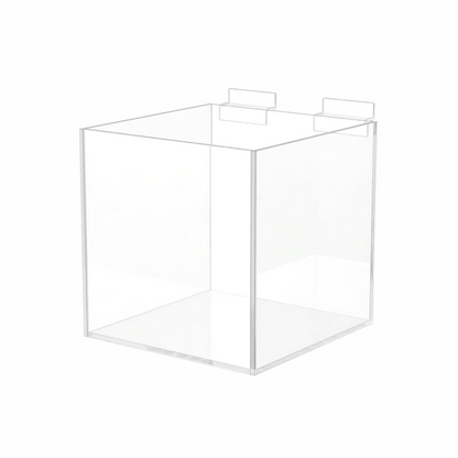 8"W Slatwall Retail Bin Clear Acrylic Merchandise Storage Box