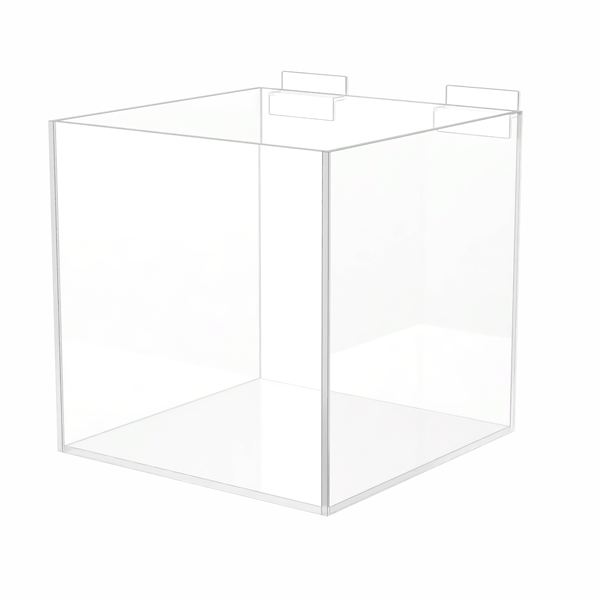 9"W Slatwall Retail Bin Clear Acrylic Merchandise Storage Box
