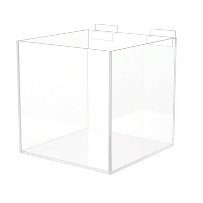 9"W Slatwall Retail Bin Clear Acrylic Merchandise Storage Box