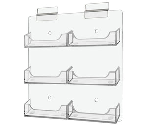 Slatwall Multi Pocket Business Gift Card Holder 6 Slot Display