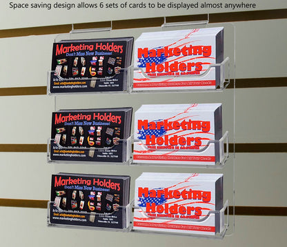 Slatwall Multi Pocket Business Gift Card Holder 6 Slot Display