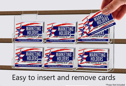 Slatwall Business Gift Card Rack Holder 6 Pocket Organizer