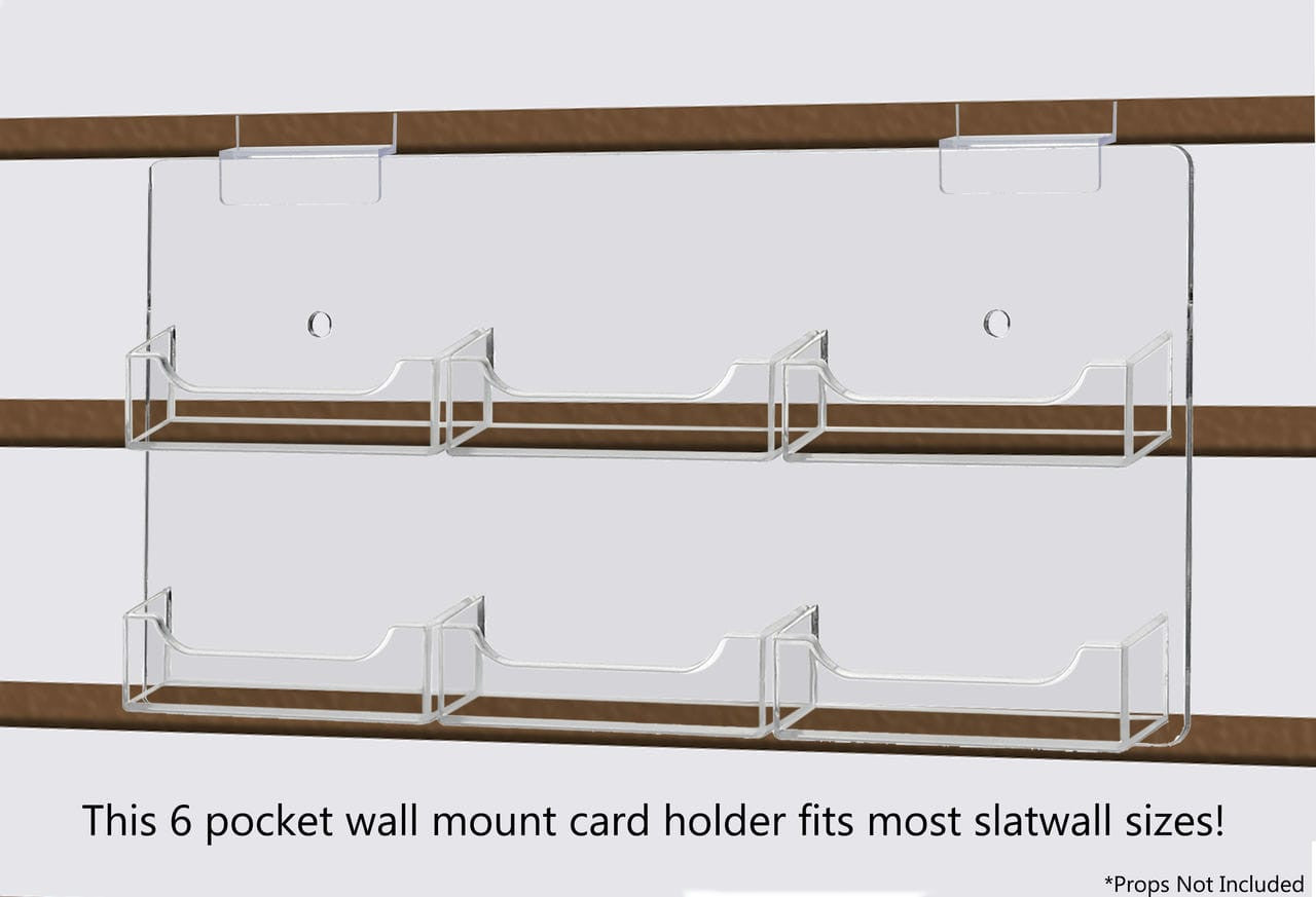 Slatwall Business Gift Card Rack Holder 6 Pocket Organizer