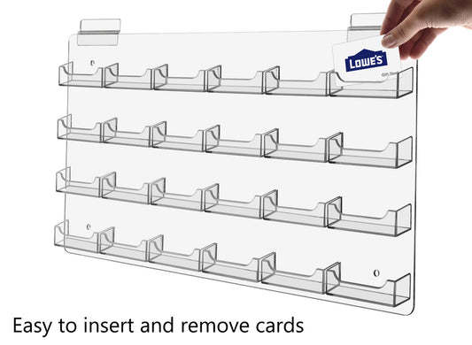 Slatwall Business Gift Card Holder 24 Pocket Multi Slot Organizer