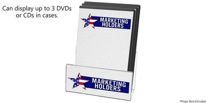 5.5"W x 3.5"D Slatwall Platform U Shape Rack Compact Disc Display