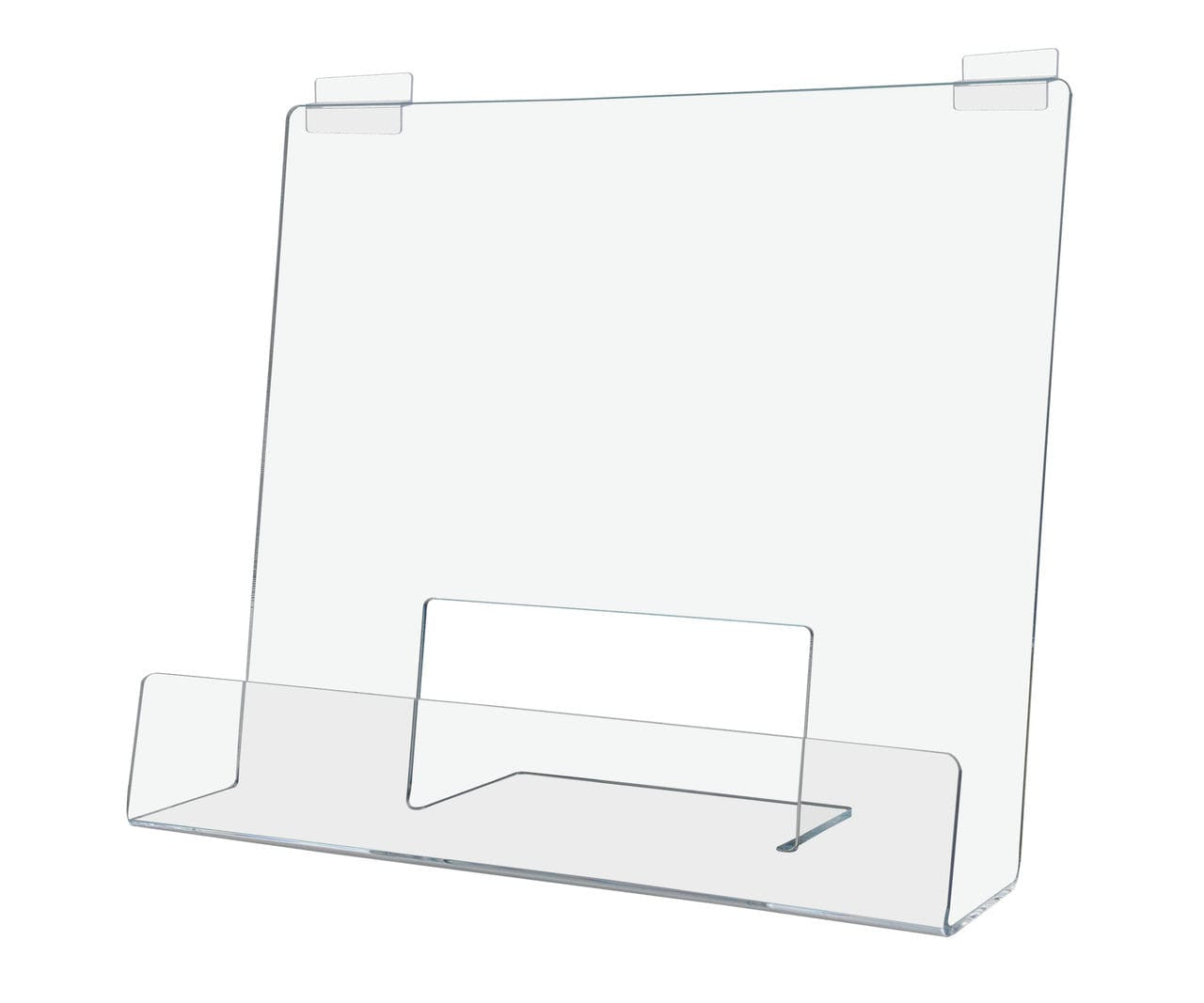 Slatwall 12"W Easel Cookbooks Books Catalog Display Rack Acrylic