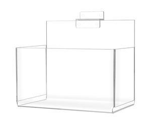 Slatwall 8"W Merchandise Display Bin with High Back