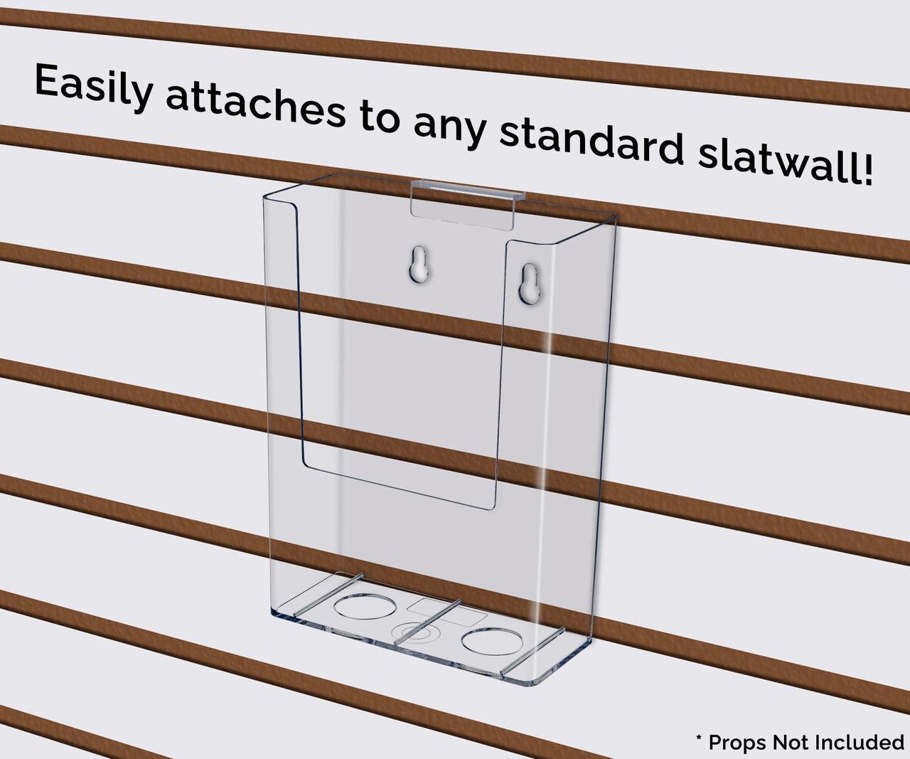 Slatwall 4.5"W Bifold Brochure Pamphlet Holder