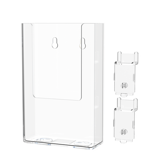 Slatwall 4" Trifold Brochure Holder Literature Display