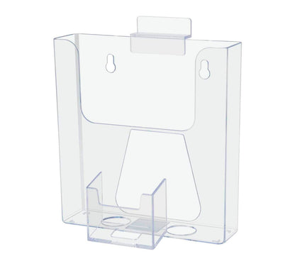 Slatwall 6"W Bifold Brochure Holder with Vertical Card Slot