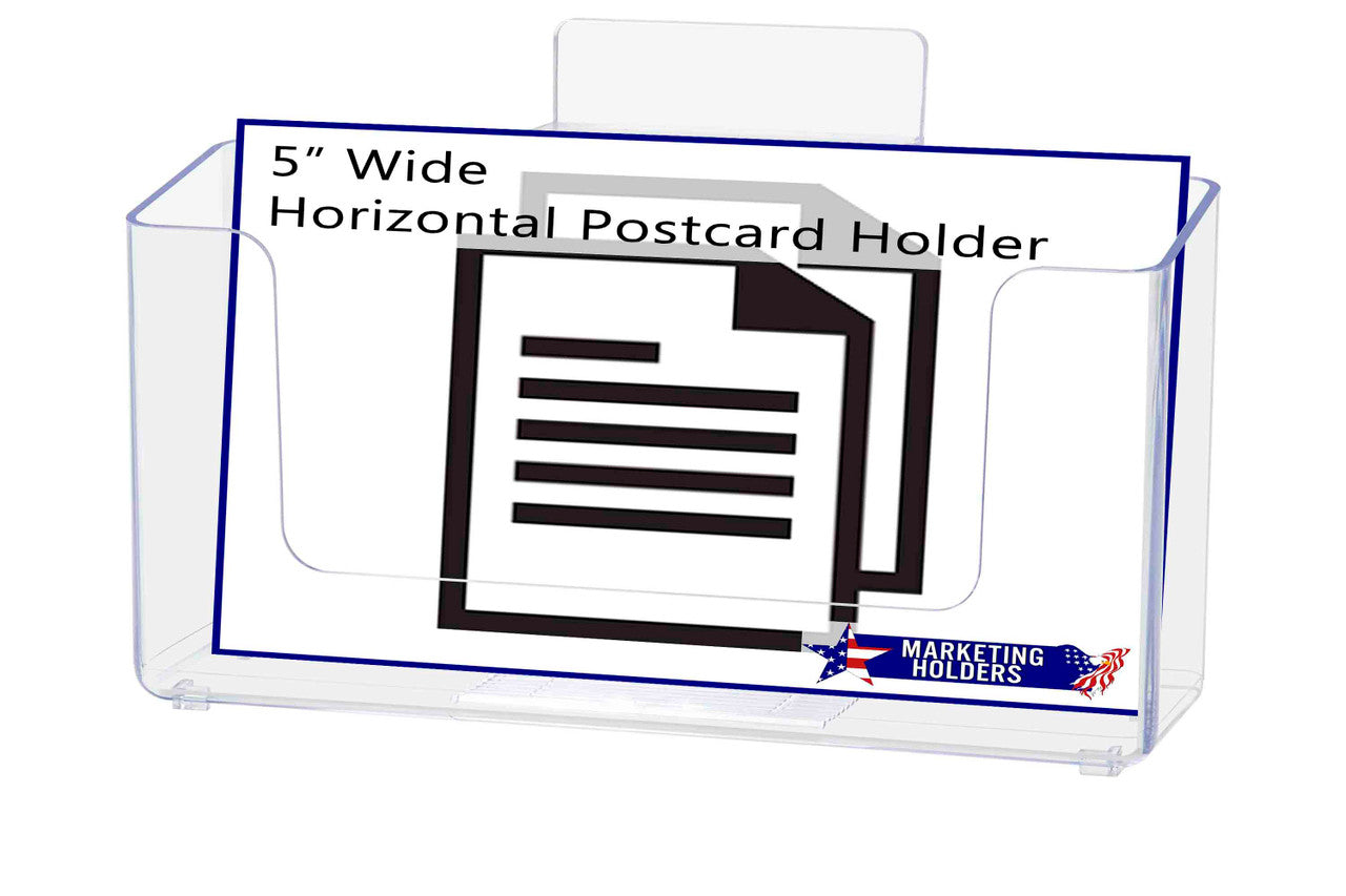 Slatwall 5"W Postcard Holder Brochure Display