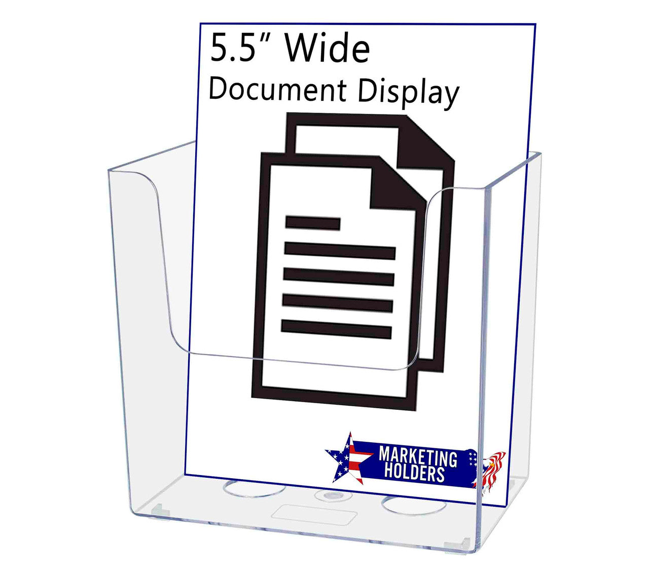 Slatwall 5.5"W Bifold Brochure Holder Display