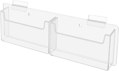 Slatwall 6"W Postcard Holder Two Pocket Index Time Card Rack