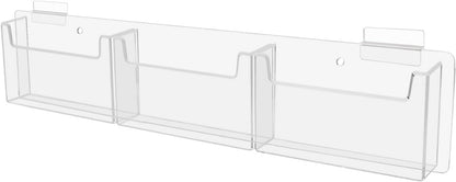 Slatwall 6"W Postcard Holder Three Pocket Index Time Card Rack