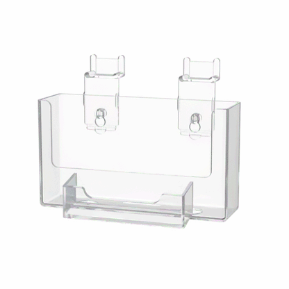 Slatwall 6"W Postcard Holder with Business Card Slot