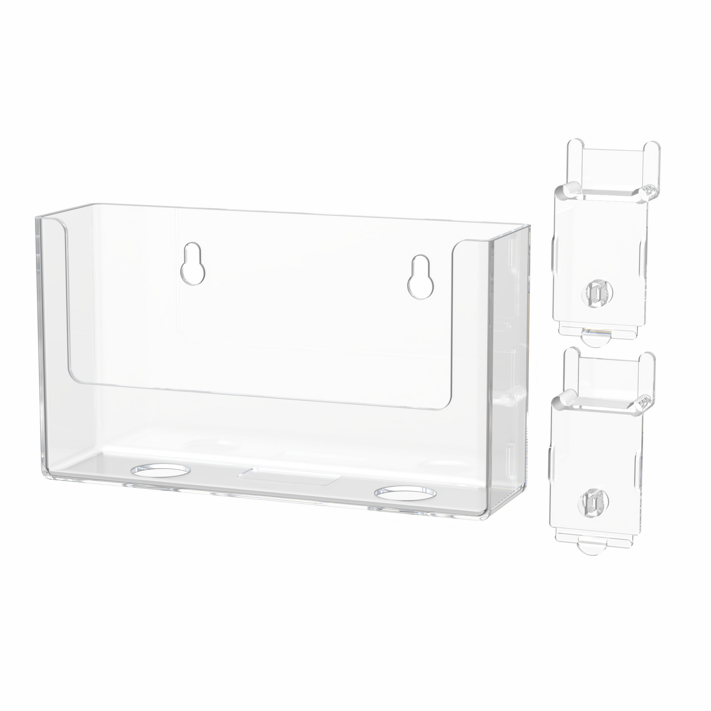 Slatwall 6"W Postcard Bin Literature Display Holder