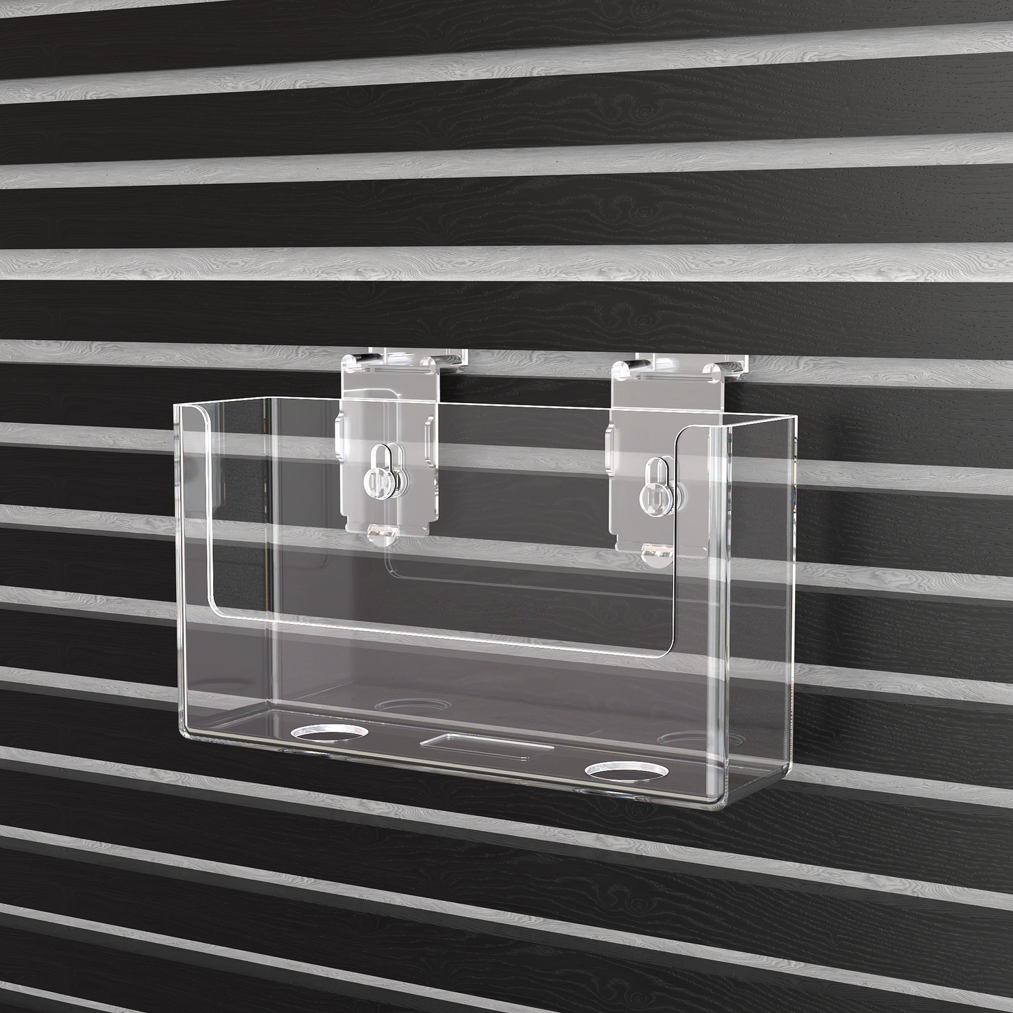 Slatwall 6"W Postcard Bin Literature Display Holder