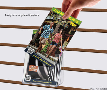 Slatwall 5.5"W Bifold Brochure and Booklet Display Rack