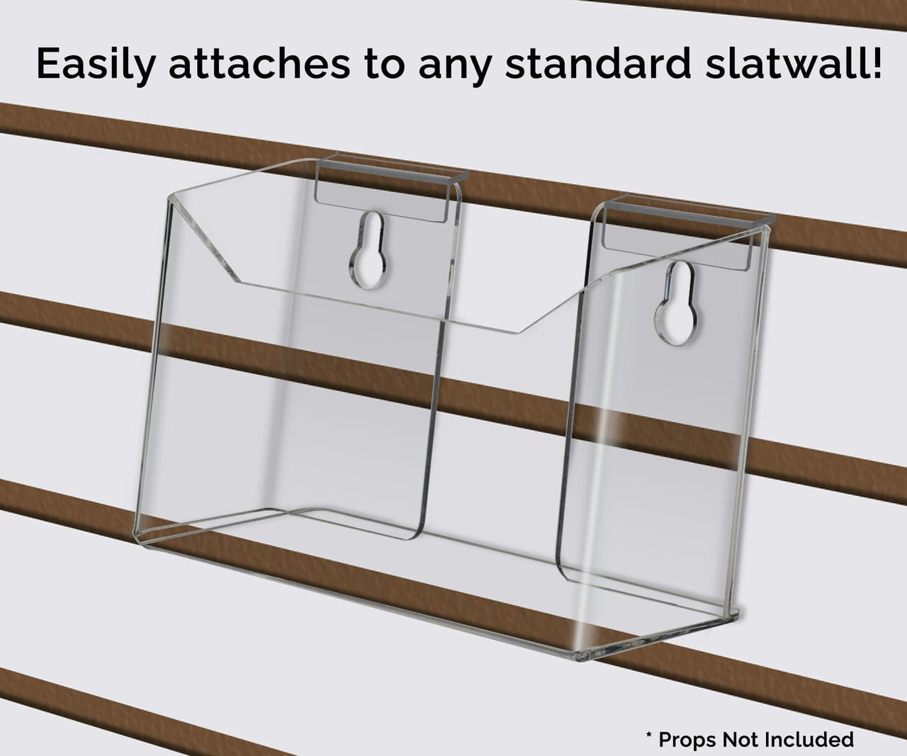 Slatwall 6"W Postcard Holder Bifold Brochure Rack