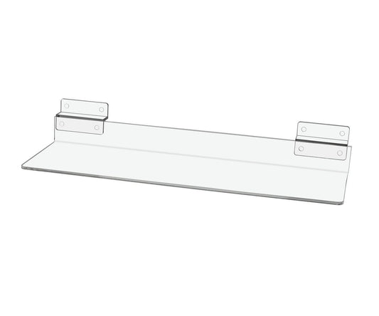 12" x 4.5" x 1.75" Clear Acrylic Slatwall Product Display Shelf