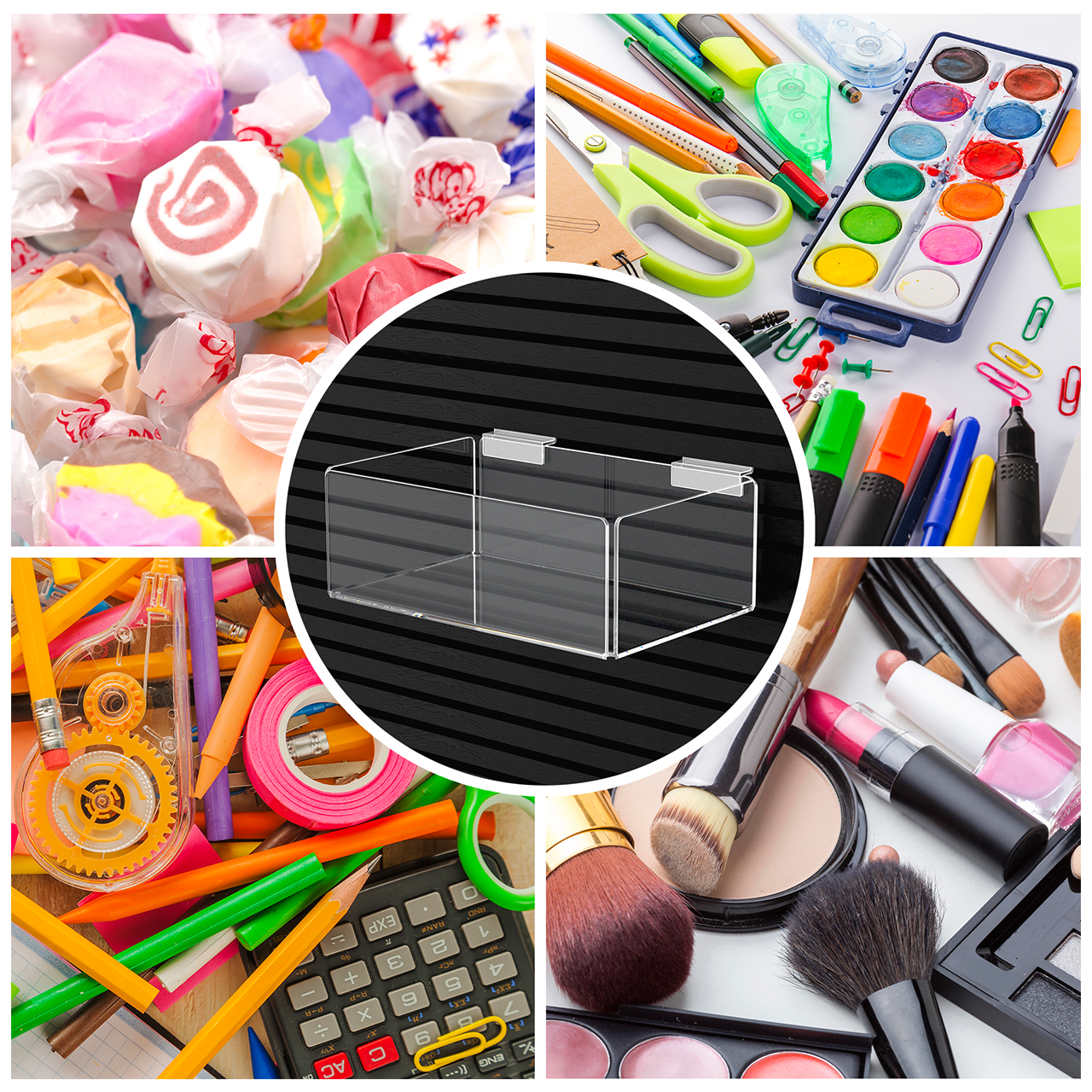 Slatwall 10" Single Compartment Organizer Storage Tray