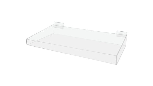 Slatwall 14"W Tray Merchandise Organizer See Through Rack
