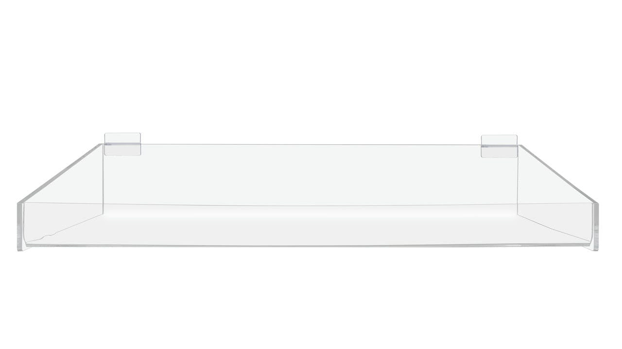 Slatwall 14"W Tray Merchandise Organizer See Through Rack