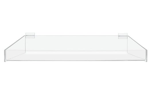 Slatwall 14"W Tray Merchandise Organizer See Through Rack