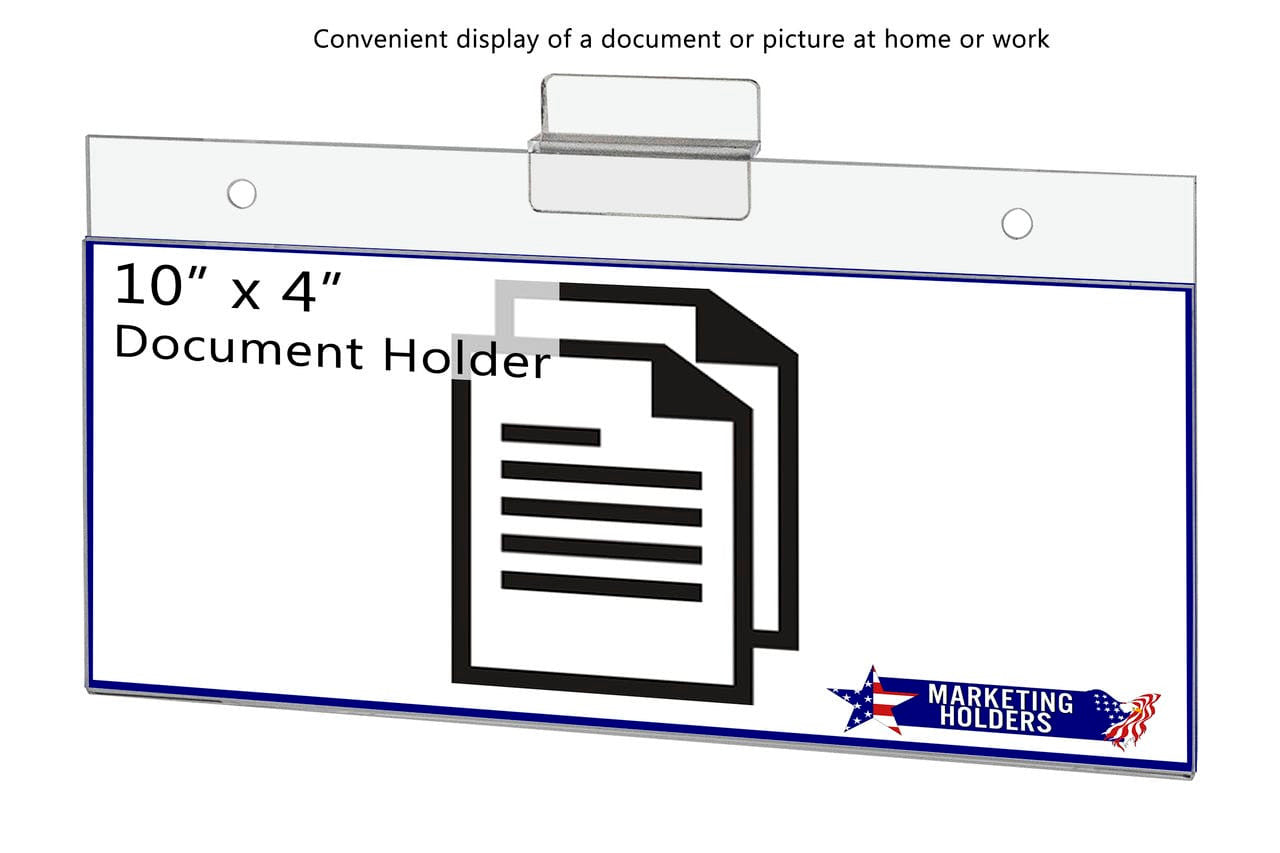 10"W x 4"H Slatwall Sign Holder Sales Price Tag Display Frame