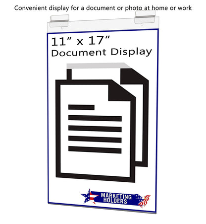 11"W x 17"H Slatwall Sign Holder Poster Display