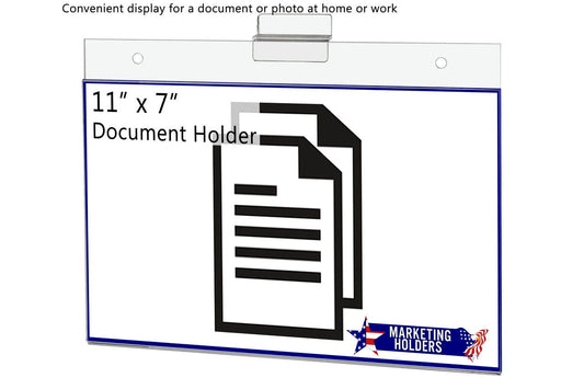 11"W x 7"H Slatwall Sign Holder for Pricing Sales and Specials