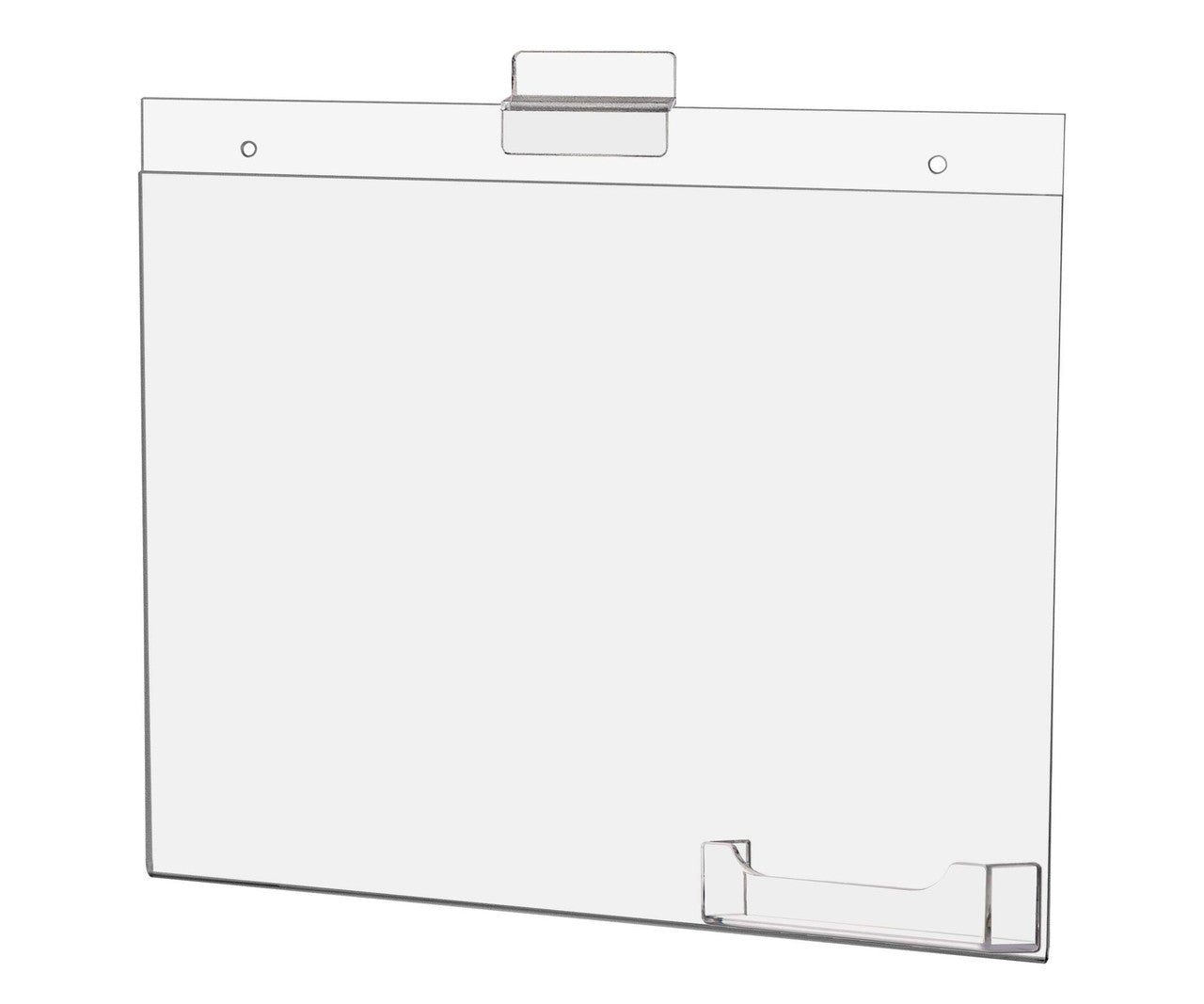 11"W x 8.5"H Slatwall Sign Holder with Business Card Pocket