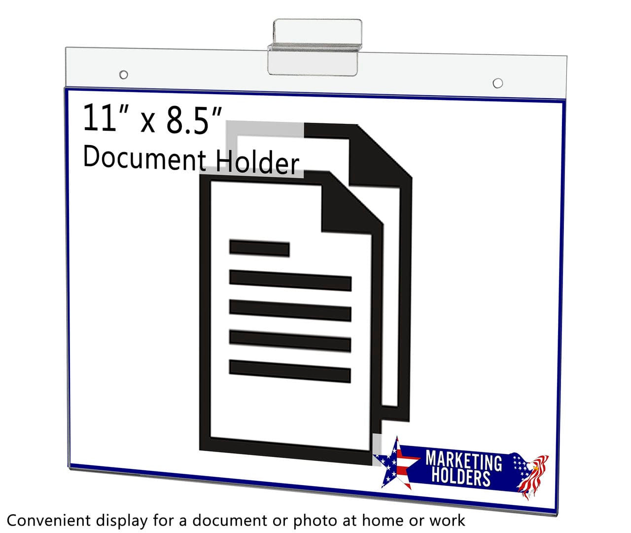 11"W x 8.5"H Slatwall Sign Holder for Pricing Sales and Specials
