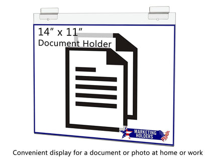 14"W x 11"H Slatwall Sign Holder Poster Display