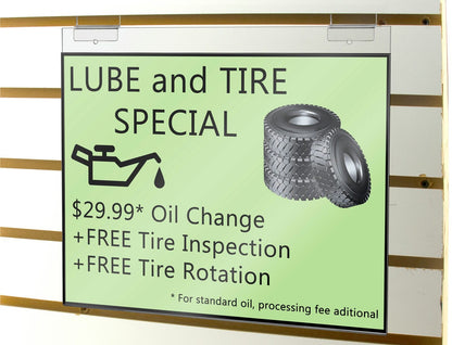 14"W x 11"H Slatwall Sign Holder Poster Display