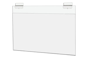 14"W x 8.5"H Slatwall Ad Frame Large Horizontal Display Holder