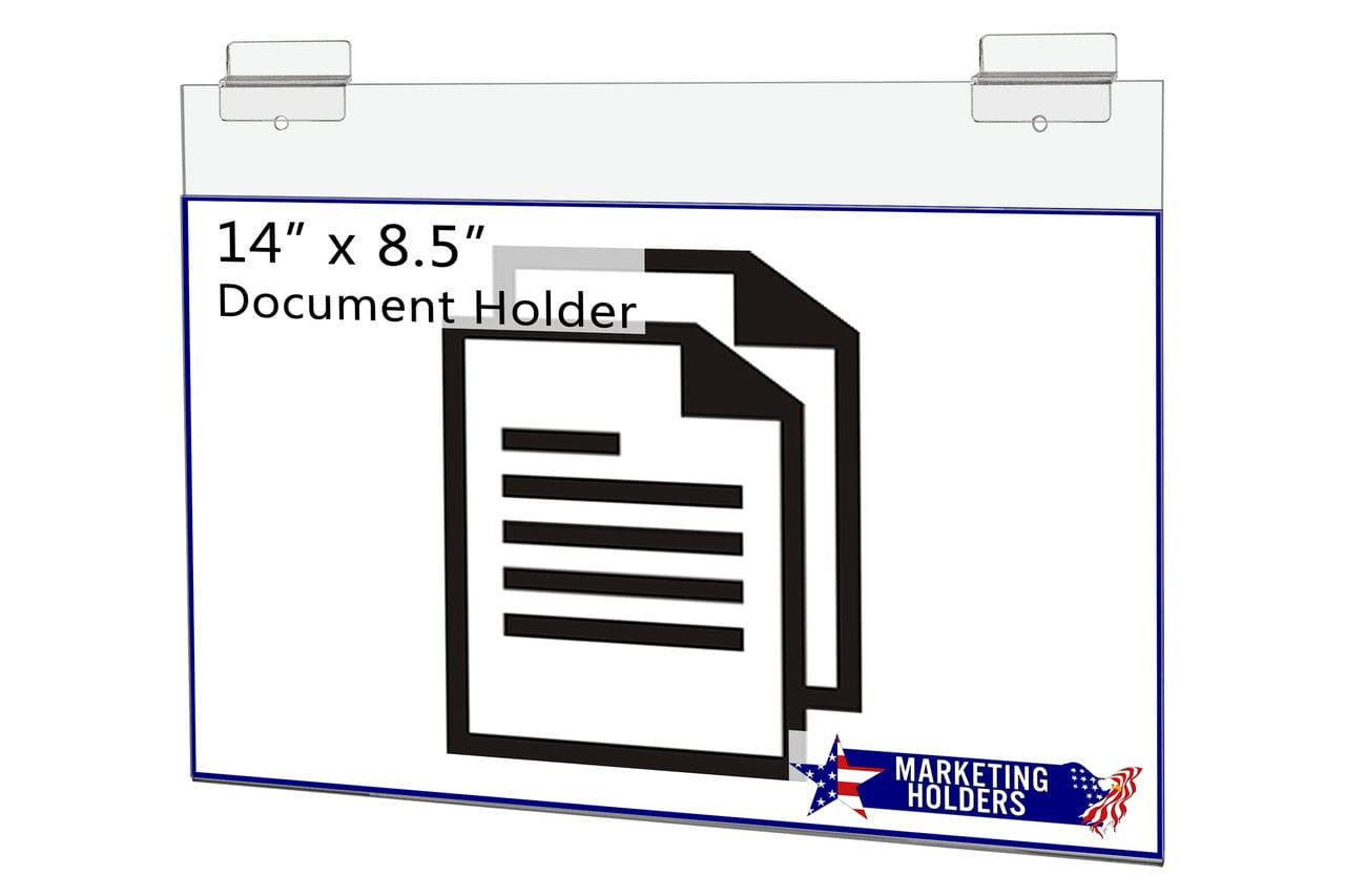 14"W x 8.5"H Slatwall Ad Frame Large Horizontal Display Holder